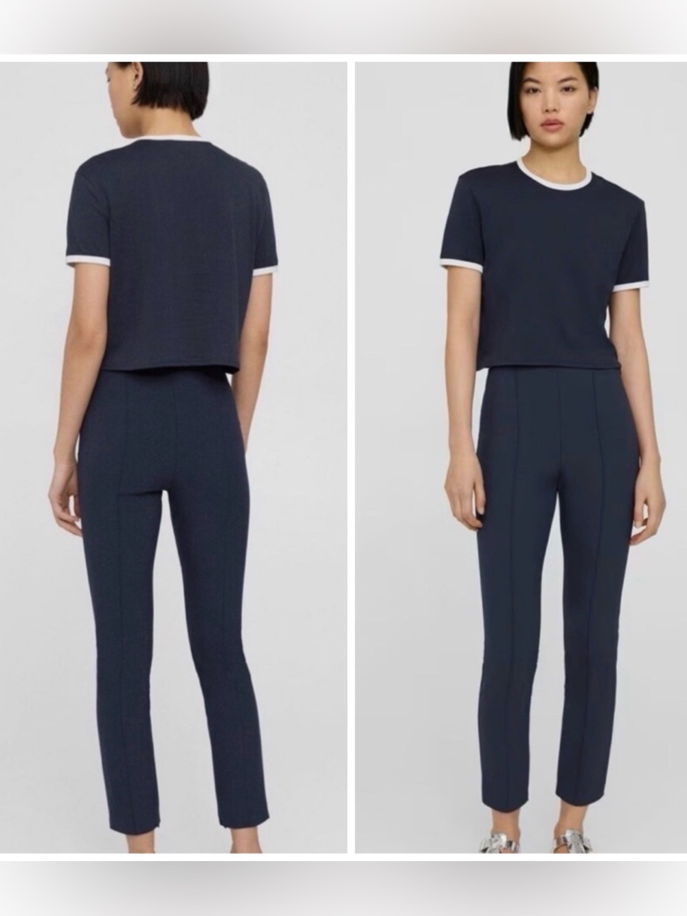 Theory Pintuck SZ Pant Size 6 Nocturne Navy